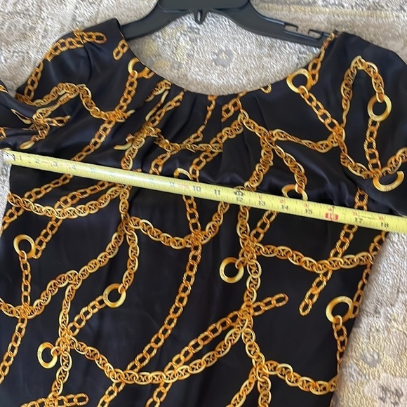 Milly Silk Simone Mini Dress Chain Print - Picture 12 of 16
